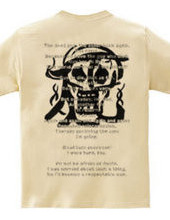 Life and death - brush-skull t-shirt-