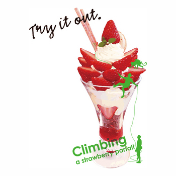 Climbing strawberry parfait