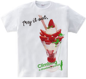 Climbing strawberry parfait