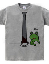 Frog and coffee and tie
