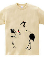 Japanese pattern Red-crowned crane