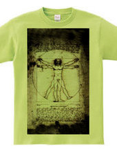  Vitruvian figure of human Orthodox retr