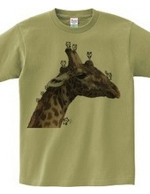 Giraffe and small animals