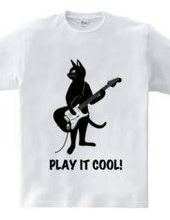 ギターを弾くネコ（猫とストラトキャスター）