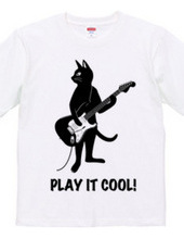 ギターを弾くネコ（猫とストラトキャスター）