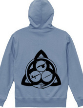 Ouroboros Trinity zip-up Hoodie (black) 