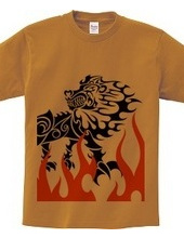 King  (Lion) tribal design pattern 01