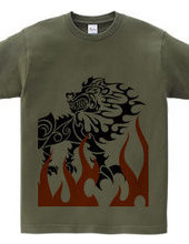 King  (Lion) tribal design pattern 01