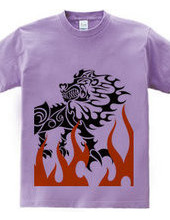 King  (Lion) tribal design pattern 01