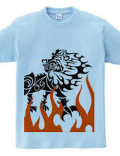 King  (Lion) tribal design pattern 01