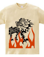 King  (Lion) tribal design pattern 01