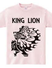 King  (Lion) tribal design pattern 03-bl