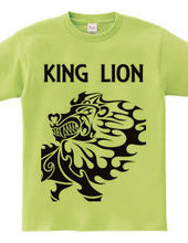 King  (Lion) tribal design pattern 03-bl