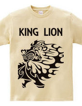 King  (Lion) tribal design pattern 03-bl