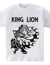 King  (Lion) tribal design pattern 03-bl