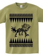 King  (Lion) tribal design pattern 04-bl