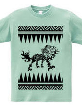 King  (Lion) tribal design pattern 04-bl