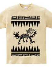 King  (Lion) tribal design pattern 04-bl