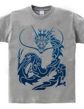 Blue Dragon tribal design pattern 01