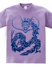 Blue Dragon tribal design pattern 01