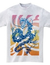 Blue Dragon tribal design pattern 02-02