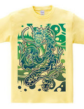 Blue Dragon tribal design pattern 03