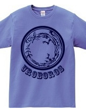 Ouroboros tribal design pattern 02-Blue-