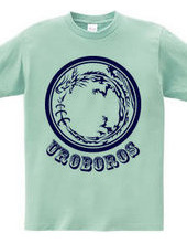 Ouroboros tribal design pattern 02-Blue-