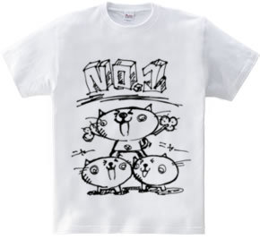 NO1ネコバンザ 組体操Ｔシャツ