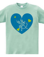 Cupid tribal design pattern 01-Blue-