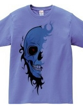 TRIBAL SKULL HALF (blue)