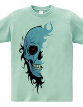 TRIBAL SKULL HALF (blue)