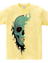 TRIBAL SKULL HALF (blue)