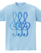 G-clef triple ~ blue ~