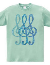 G-clef triple ~ blue ~