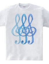 G-clef triple ~ blue ~