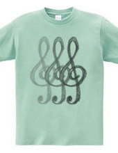 G-clef triple ~ gray ~