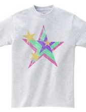 Poppin colourful star