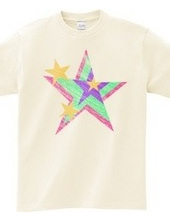 Poppin colourful star