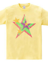 Poppin colourful star
