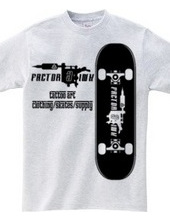 skate board タトゥーマシン　スケートボード　ロゴ　半袖　Ｔシャツ 【