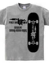 skate board タトゥーマシン　スケートボード　ロゴ　半袖　Ｔシャツ 【