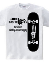 skate board タトゥーマシン　スケートボード　ロゴ　半袖　Ｔシャツ 【