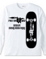 skate board タトゥーマシン　スケートボード　ロゴ　長袖　Ｔシャツ 【