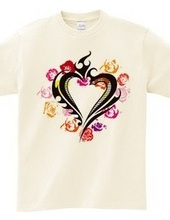 Heart tribal type1 - rose heart-