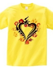 Heart tribal type1 - rose heart-