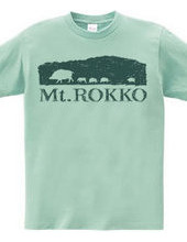 ウリボウ六甲山シルエットTシャツ-No.2山登り