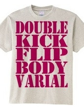 Double kick flip body varial-pink