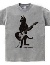 ギターを弾くネコ(猫とストラトキャスター) ver.2