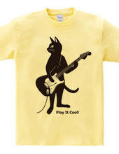 ギターを弾くネコ(猫とストラトキャスター) ver.2